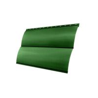 Сайдинг Grand Line Блок-хаус PE 0,45 с пленкой RAL 6002 лиственно-зеленый
