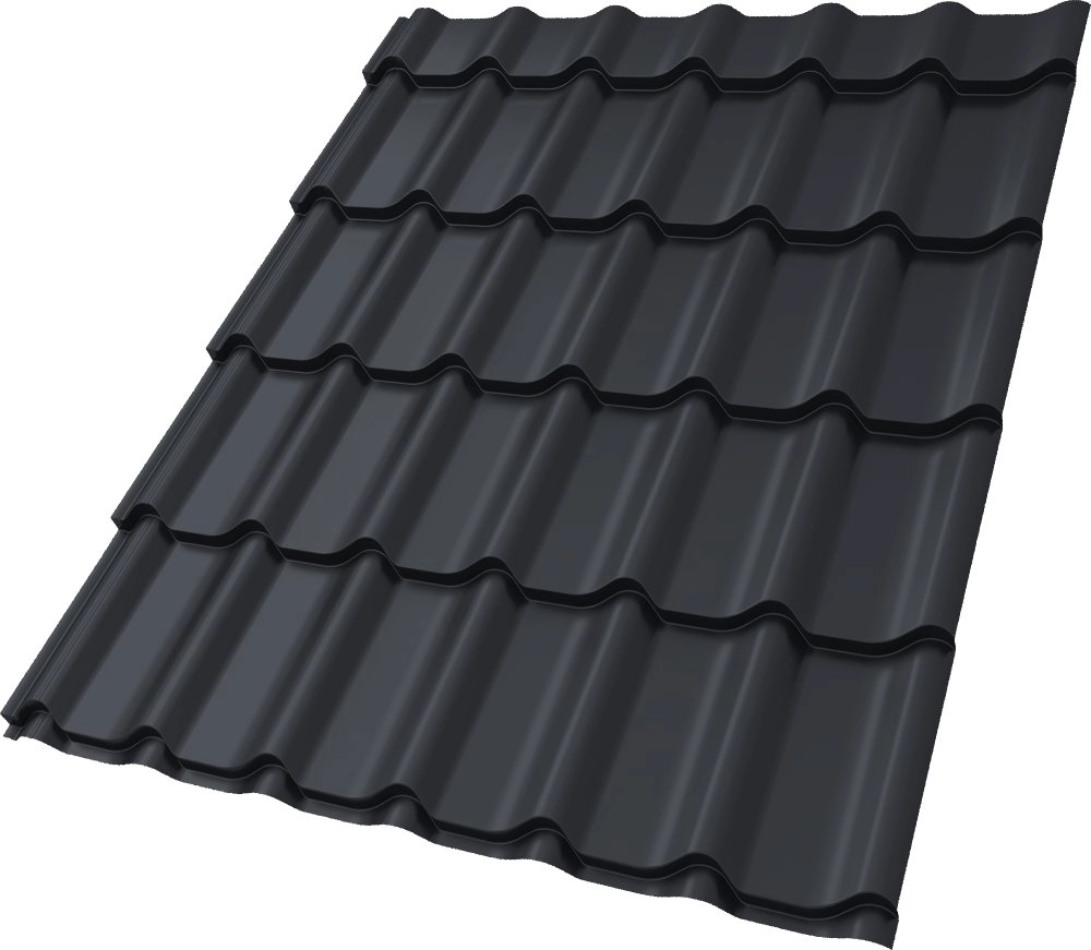 Металлочерепица Classic 0,5 Drap TX RAL 7024 мокрый асфальт