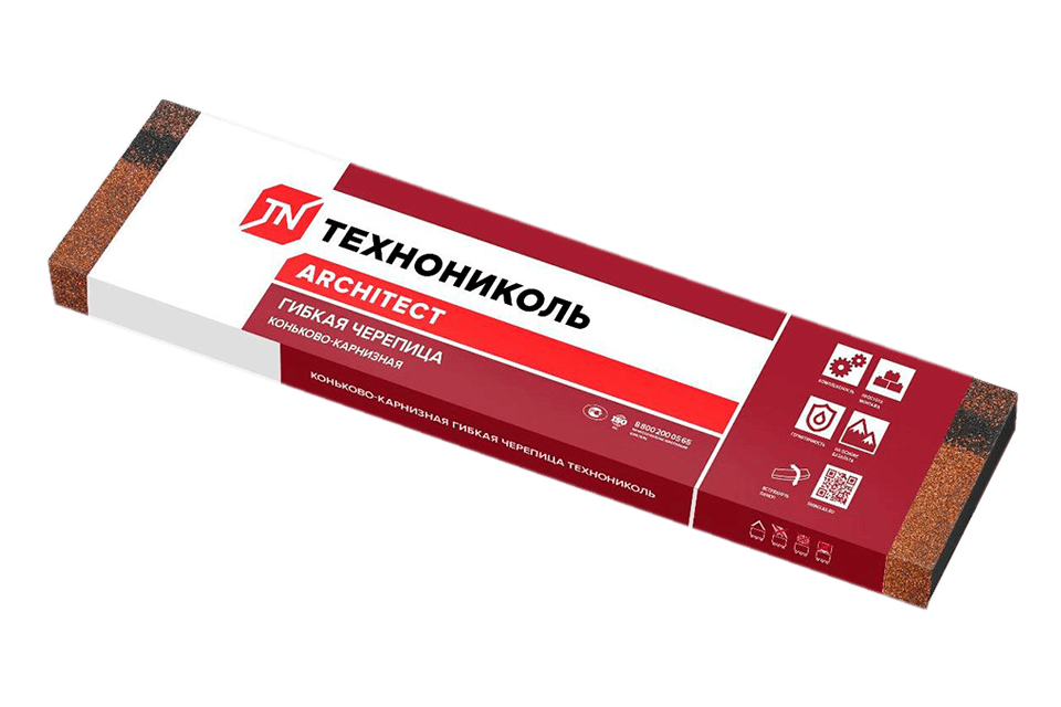 Коньково-карнизная черепица ТЕХНОНИКОЛЬ зеленый оптима