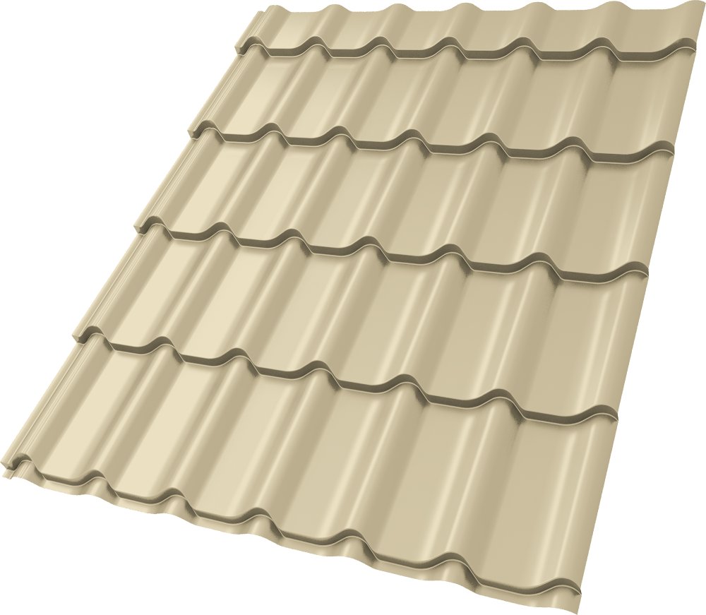 Металлочерепица Classic 0,5 Satin RAL 1015 светлая слоновая кость