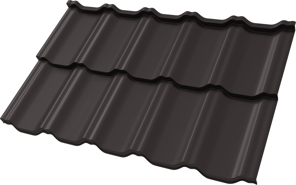 Металлочерепица Kvinta Uno 0,5 Satin RR 32 темно-коричневый