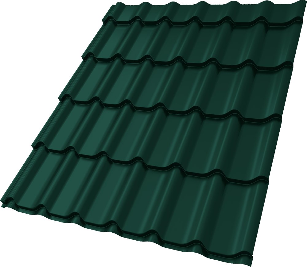 Металлочерепица Classic 0,5 Satin RAL 6005 зеленый мох