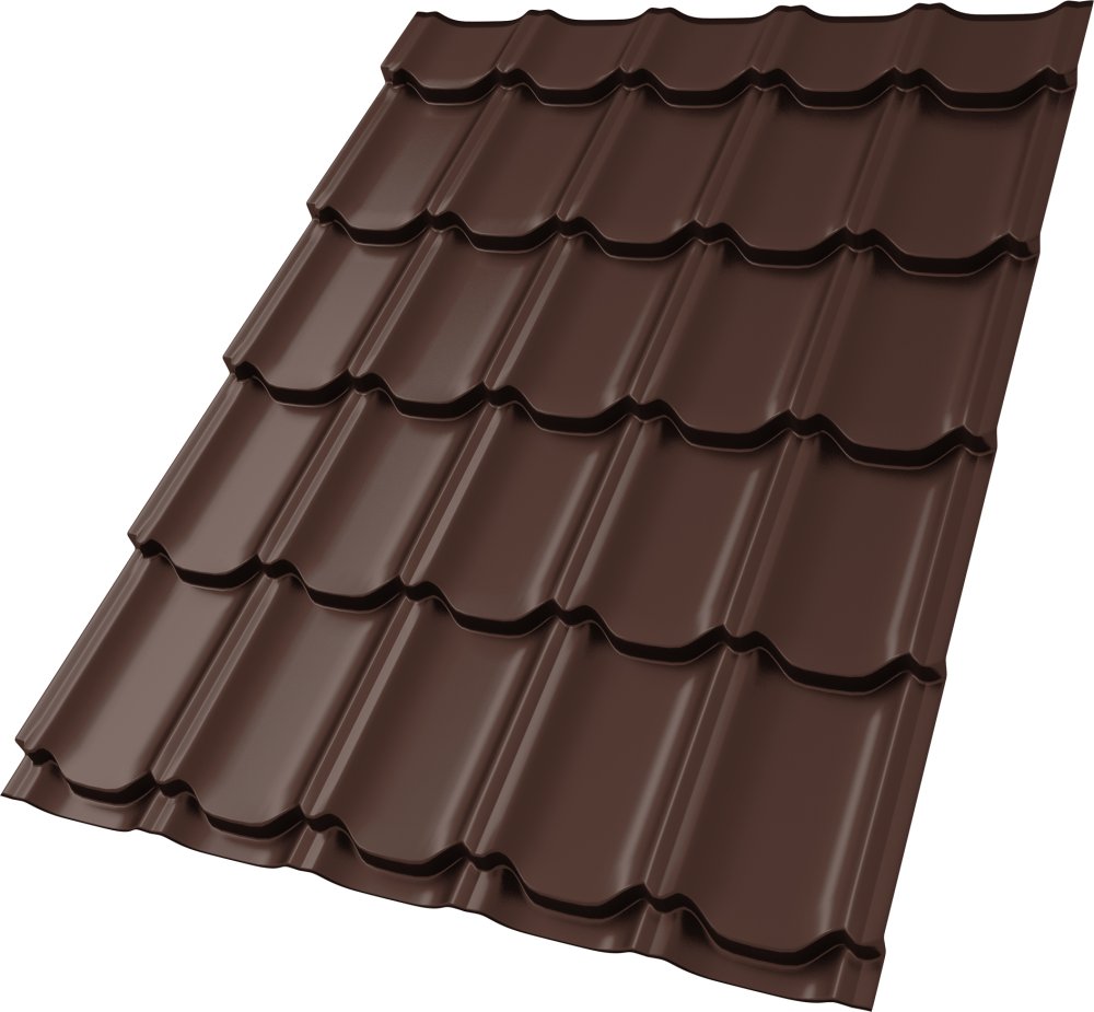 Металлочерепица Kvinta plus 0,5 Satin RAL 8017 шоколад